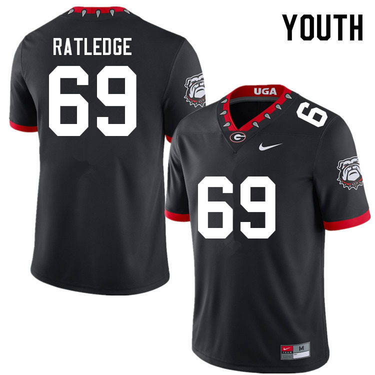 Youth #69 Tate Ratledge Georgia Bulldogs College Football Jerseys Sale-100th Anniversary